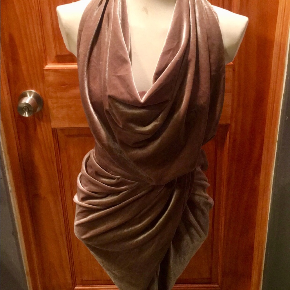 Beige halter dress